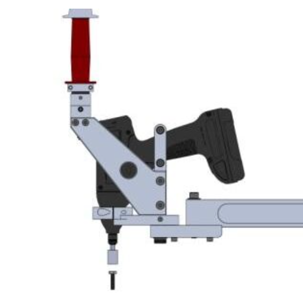 ETA Tool Arms: Torque arms for fastening vertically with dedicated holders for specific electric tools