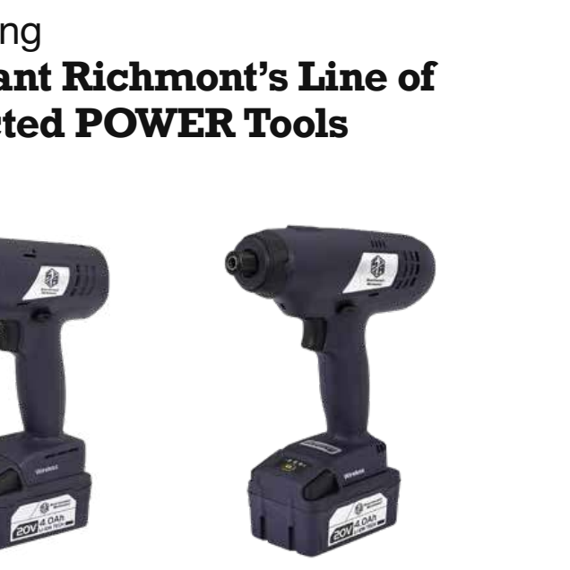 Sturtevant Richmont: Line of Connected POWER Tools