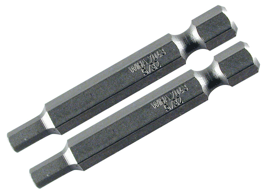 Wiha 74382 Hex Bit 7/64 - 50mm -  2 Pack