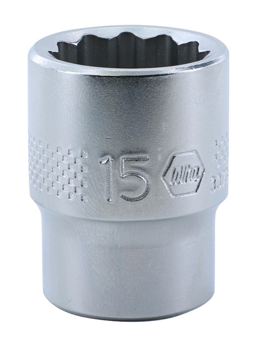 Wiha 33730 12 Point - 3/8 Inch Drive Socket - 15.0mm