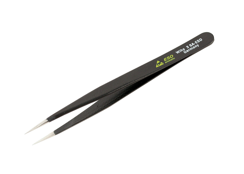 Wiha 44506 ESD Safe Tweezers 3 SA - 120mm