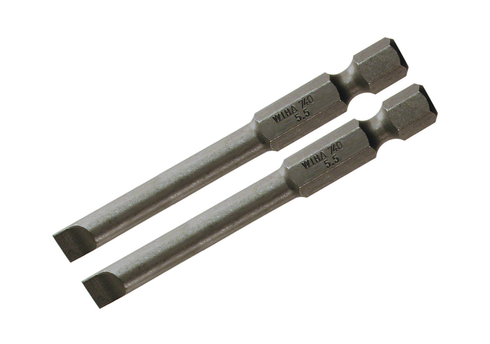 Wiha 73907 Slotted Bit 3.5 - 70mm - 2 Pack