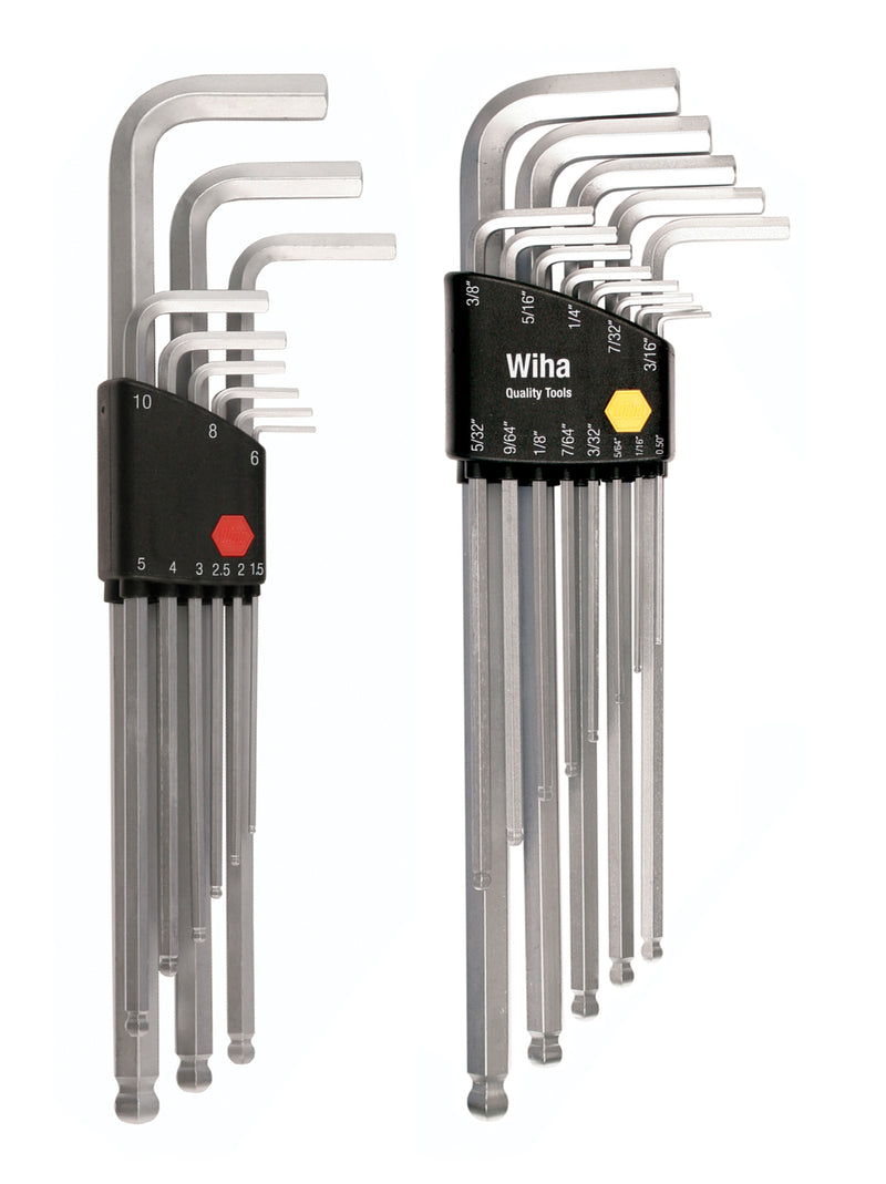 Wiha 66993 22 Piece Ball End Hex L-Key Set - Inch - Metric
