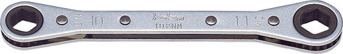 Ko-Ken 102NM-7X8, Ratcheting Ring Wrench  7x8mm 6 point Length 108mm