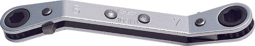 Ko-Ken 103KA.BH-1/4X5/16, Ratcheting Ring Wrench  1/4x5/16 12 point Length 108mm Reversible