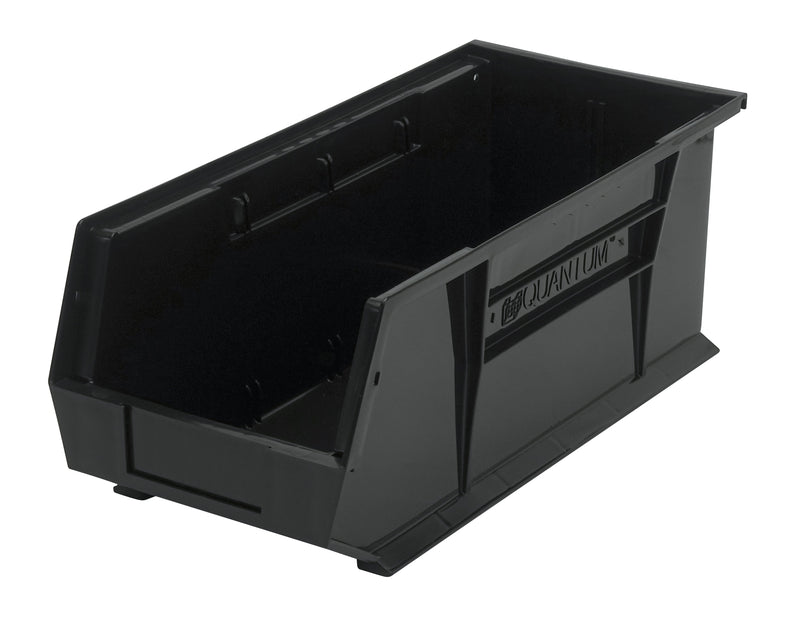 Quantum QUS248BK, QUS Quantum Ultra Stacking & Hanging Polypropylene Black Bins, By Multiples