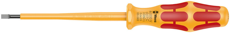 Wera Slotted, Insulated, Black Point Tip, Kraftform Screwdriver, 1060 i VDE
