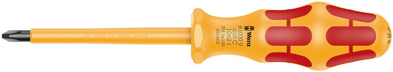 Wera 05051603001, Phillips, Insulated, Black Point Tip, Kraftform Screwdriver, 1062 i PH VDE