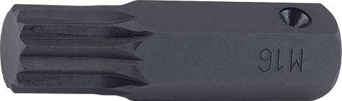 Ko-ken 107.16-M18, 16mm Hex (Ko-Ken) Power Bit Socket, Replacement Bit, M18 Triple Square (XZN), Length 60mm, Impact Rated