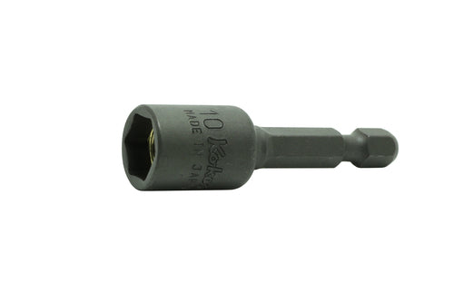 Ko-ken 115.50-13, 1/4" Hex Drive Nutsetter, 13mm Hex, Length 50mm, Fixed Magnet