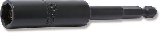 Ko-ken 115G.75-12, 1/4" Hex Power Drive Nutsetter, 12mm Hex, Length 75mm, Sliding Magnet