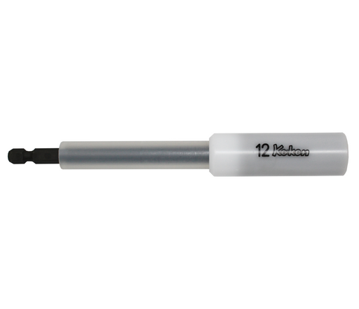 Ko-ken 115G.150-12FR, 1/4" Hex Drive Protected Nutsetter, 12mm Hex, Length 150mm, Sliding Magnet, Turnable POM Cover