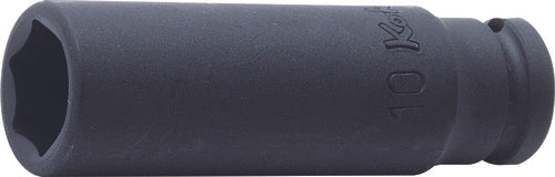 Ko-ken Impact Socket, Metric Hex, 6-Point, Flat Drive, Non-Covered, Non-Magnetic, Impact Rated