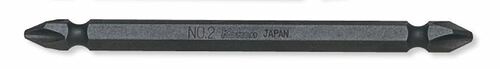 Ko-Ken 123PG.100-2(9), 1/4 Hex Dr. Double Ended Bit  PH2  Length 100mm Magnetized