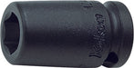 Ko-ken 12400M-9, 1/4 Sq. Dr. Socket, 9mm 6 point, Length 23mm