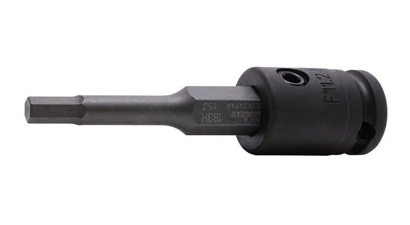 Ko-ken 13134M.92-5, 3/8" Square Drive Power Bit Socket, 5mm Hex Key, Length 92mm, Impact Rated