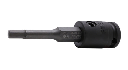 Ko-ken 13134M.92-3, 3/8" Square Drive Power Bit Socket, 3mm Hex Drive, Length 92mm, Impact Rated