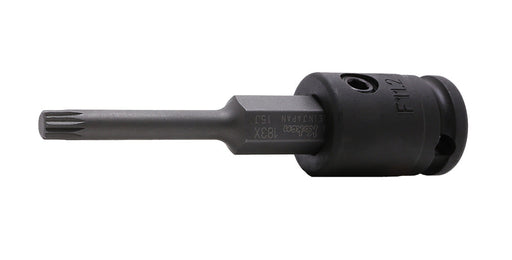 Ko-ken 13134X.92-M14, 3/8" Square Drive Power Bit Socket, M14 Triple Square (XZN), Length 92mm, Impact Rated