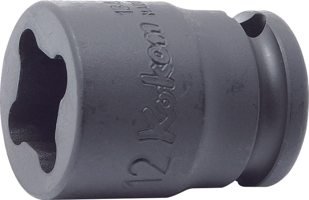 Ko-ken 13400-6WN, 3/8 Sq. Dr. Socket, 6mm 4 point, Length 32mm, Weld Nut