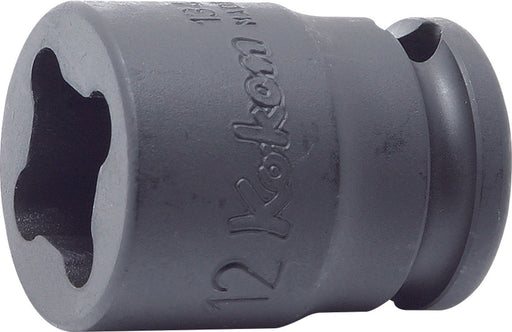 Ko-Ken 13400-6WN, 3/8 Sq. Dr. Socket  6mm 4 point Length 32mm Weld Nut