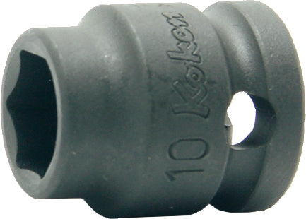 Ko-ken 13401MS-10, 3/8 Sq. Dr. Socket, 10mm 6 point, Length 22mm, Thin walled