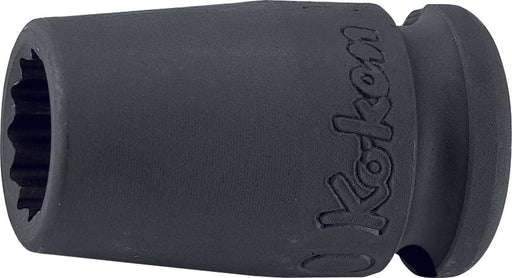 Ko-ken Impact Socket, Imperial Hex, 12-Point, Flat Drive, Non-Covered, Non-Magnetic, Impact Rated
