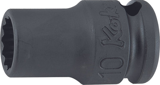 Ko-ken Impact Socket, Imperial Hex, 12-Point, Flat Drive, Non-Covered, Non-Magnetic, Thin Wall, Impact Rated