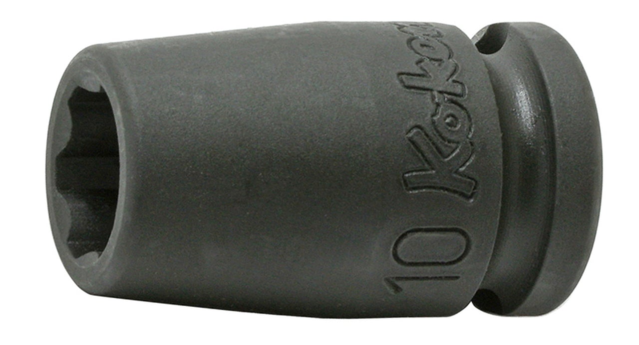 Ko-ken 13410M-10, 3/8 Sq. Dr. Socket, 10mm Surface, Length 32mm