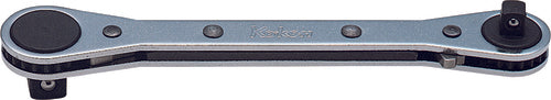 Ko-Ken 137, 1/4" and 3/8" Sq. Dr. Dual Ratchet Handle - Length 141mm