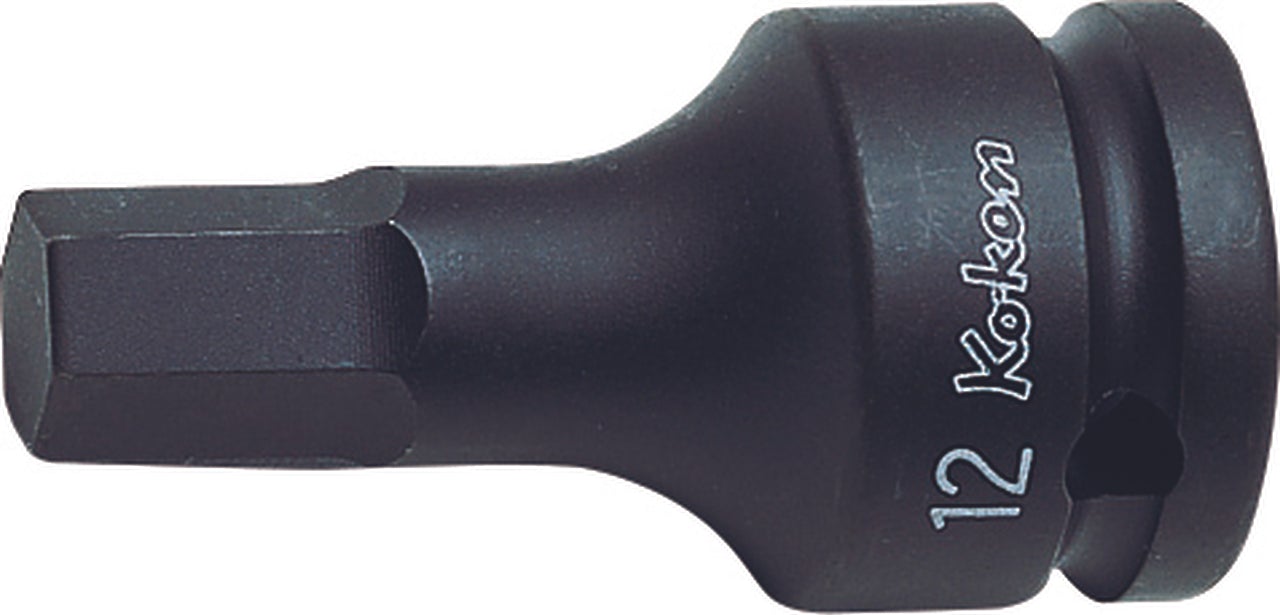 Ko-ken 14012M.60-4, 1/2" Square Drive Power Bit Socket, 4mm Hex Drive, Length 60mm, Impact Rated