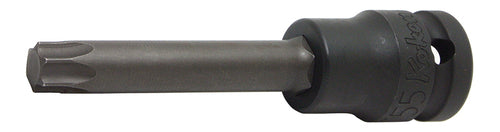 Ko-ken 14025.100-T30, 1/2" Square Drive Power Bit Socket, T30 - Torx Drive, Length 100mm, Impact Rated