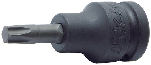 Ko-ken 14025.60-T45, 1/2" Square Drive Power Bit Socket, TX 45 - Torx Key, Length 60mm, Impact Rated