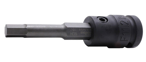 Ko-ken 14134M.58-10, 1/2" Square Drive Power Bit Socket, 10mm Hex Key, Length 58mm, Impact Rated