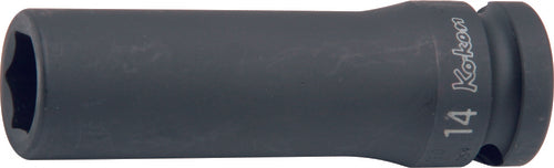 Ko-ken Impact Socket, Metric Hex, 6-Point, Flat Drive, Non-Covered, Sliding Magnet, Impact Rated
