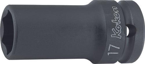 Ko-ken Metric Hex, 6-Point, Flat Drive, Thin Wall, Impact Socket, 1/2" Square Drive