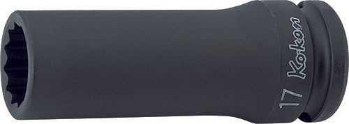 Ko-ken 14305M-15, 1/2 Sq. Dr. Socket, 15mm 12 point, Length 80mm