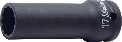 Ko-ken 14306M-13, 1/2 Sq. Dr. Socket, 13mm 12 point, Length 80mm, Thin walled