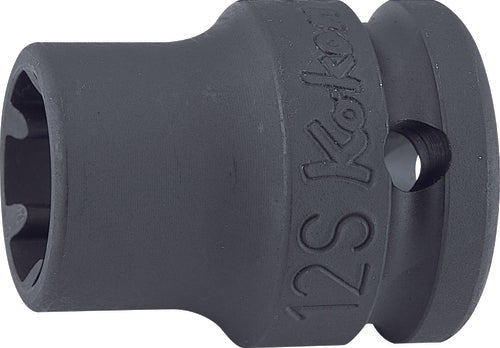 Ko-Ken 14401LH-12S, 1/2 Sq. Dr. Socket  12S  Length 38mm