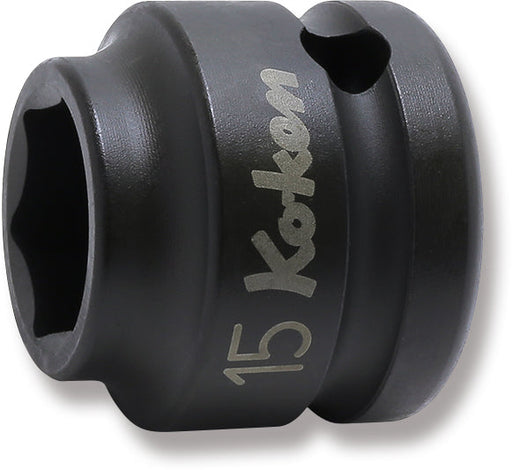 Ko-ken 14401MS-16, 1/2 Sq. Dr. Socket, 16mm 6 point, Length 26mm, Thin walled
