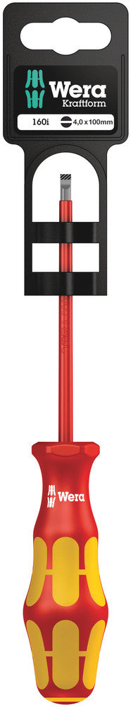 Wera 05100001001, Slotted, Insulated, Screwdriver, 160 i SB