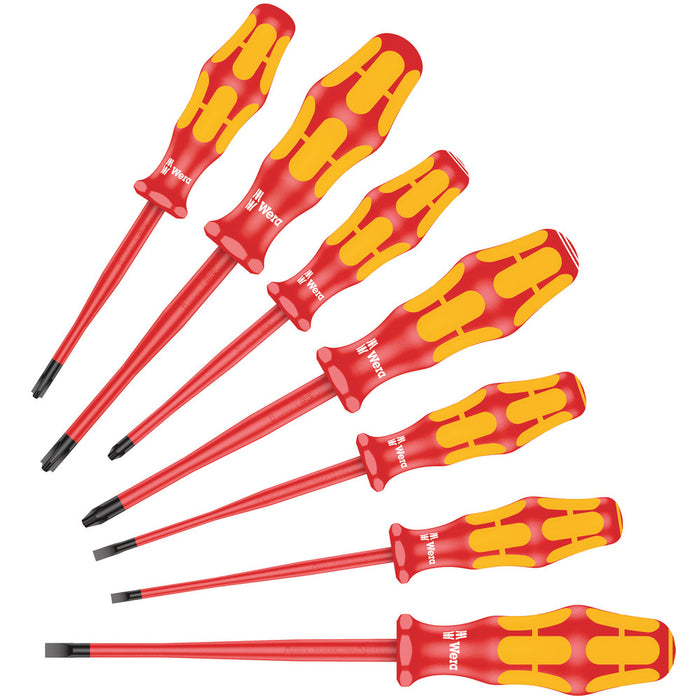 Wera 05135961001, 160 iSS/7 Screwdriver set Kraftform Plus Series 100. With reduced blade diameters and smaller handle diameters