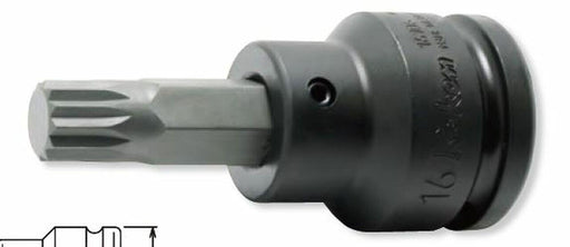 Ko-ken 16106.16-M14, 3/4" Square Drive Power Bit Socket, M14 Triple Square (XZN), Length 76mm, Impact Rated