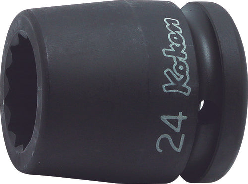 Ko-ken 16405M-19, 3/4 Sq. Dr. Socket, 19mm 12 point, Length 50mm