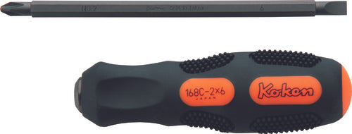 Ko-Ken 168C-2X6(200), Interchangeable Screwdriver  PH2 x 6mm  Length 310mm