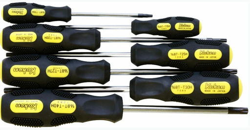 Ko-Ken 168T/7(TH), 7 Piece Tamper-Resistant TORXÂ® Screwdriver  T10H-T40H