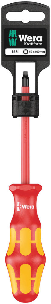 Wera 05100026001, Square, Insulated, Black Point Tip, Screwdriver, 168 i SB