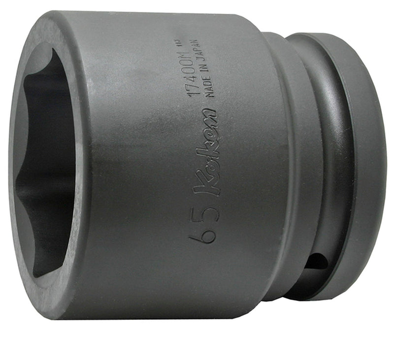 Ko-ken 17400M-52, 1.1/2 Sq. Dr. Socket, 52mm 6 point, Length 84mm