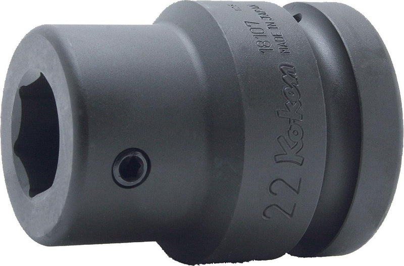 Ko-ken 18107, 1" Square Drive Power Bit Socket, Replacement Socket, 22mm Hex (Ko-Ken), Length 70mm, Impact Rated