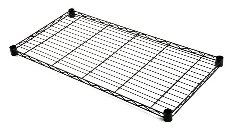 Quantum 1224BK, 24"W x 12"D, Wire Shelf, Black Epoxy Antimicrobial Finish, NSF