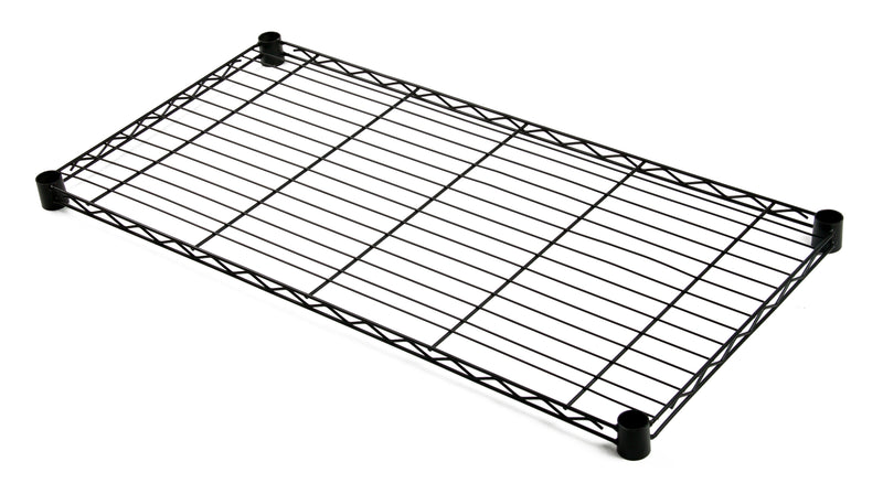 Quantum 1242BK, 42"W x 12"D, Wire Shelf, Black Epoxy Antimicrobial Finish, NSF